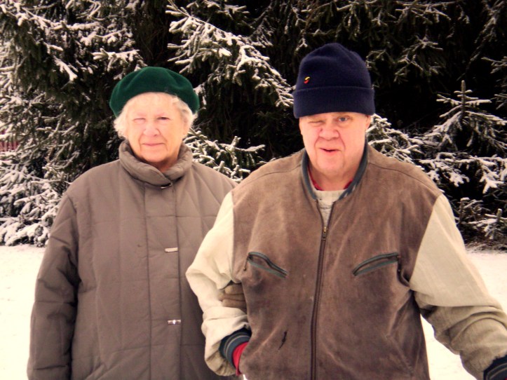 Mamma och brorsan på "julmarknadshumör"!