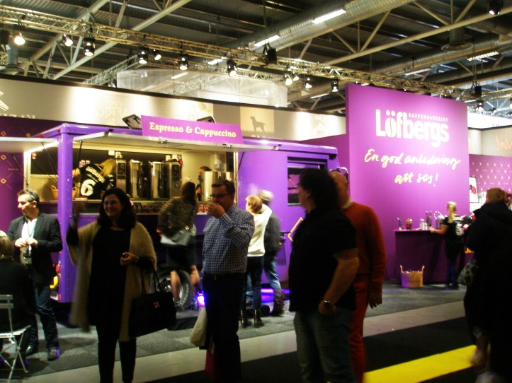 Kaffe är populärt på mässa som vid alla andra tillfällen!