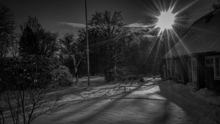 Så här vackert är Under linden när snön ligger vit... (foto: Lasse Wied)